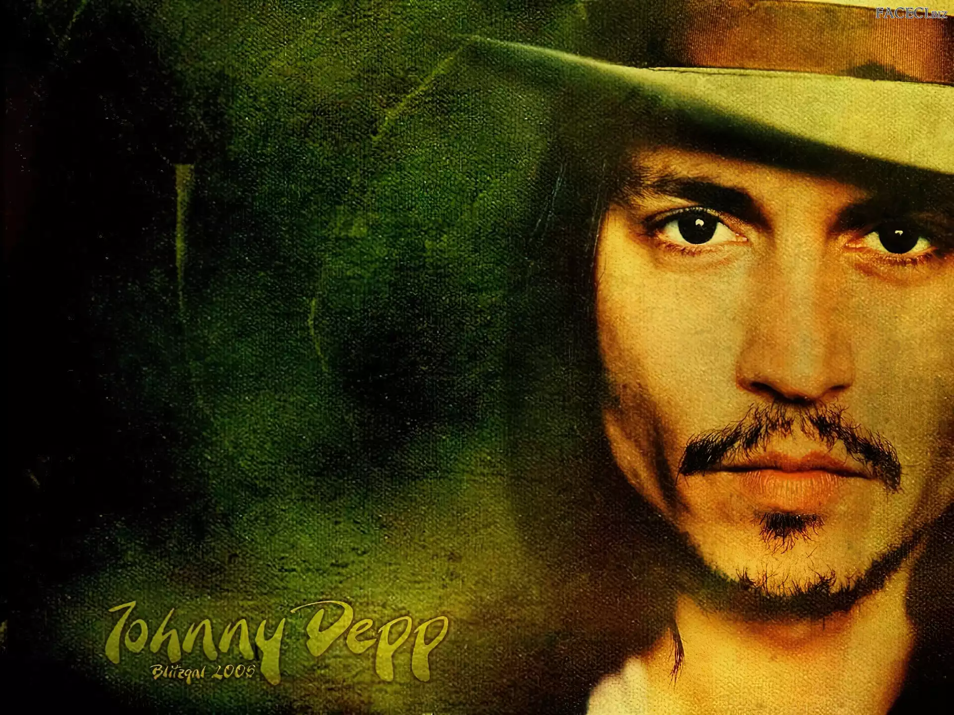 wąsik, Johnny Depp, kapelusz